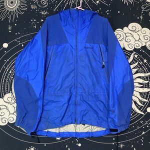 Marmot Gore-Tex Windbreaker Jacket Mens XL Blue Full Zip Waterproof Outdoor